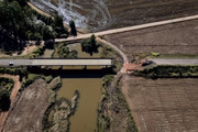 Ponte da RS 348 destruída pelas enchentes de 2024