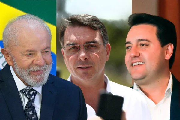Lula, Flavio Bolsonaro e Ratinho Junior