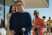 Anzir Ansari, Seth Rogen e Keanu Reeves em Quando o Céu se Engana Anzir Ansari, Seth Rogen e Keanu Reeves em Quando o Céu se Engana