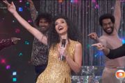 Débora Nascimento participou do Domingão com Huck