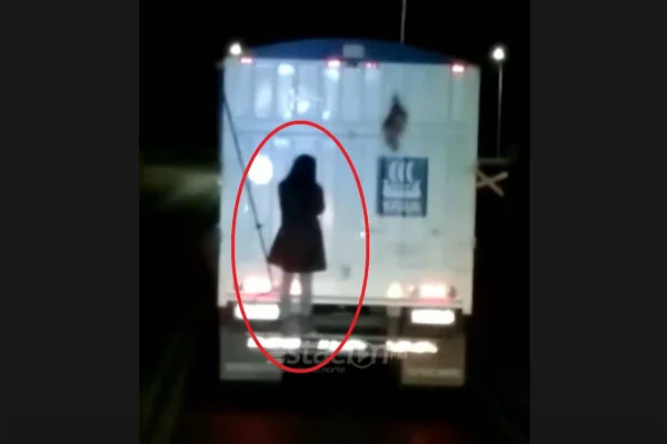 Frame de um vídeo de um suposto fantasma