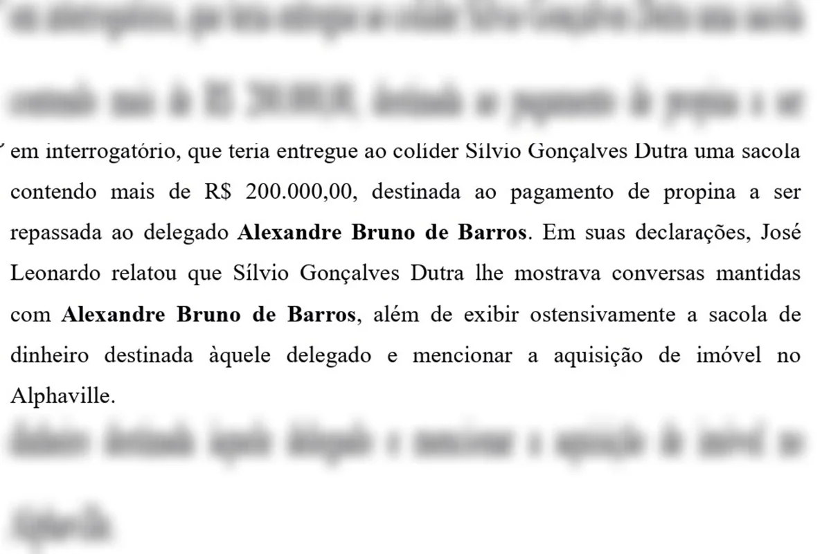 No processo aponta que o delegado recebeu propina No processo aponta que o delegado recebeu propina