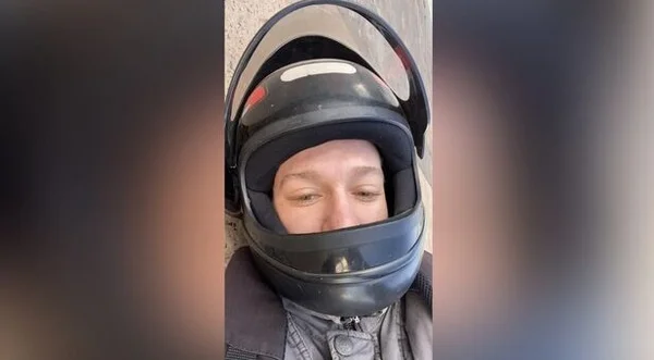 Jovem foi atropelado e tirou foto do momento