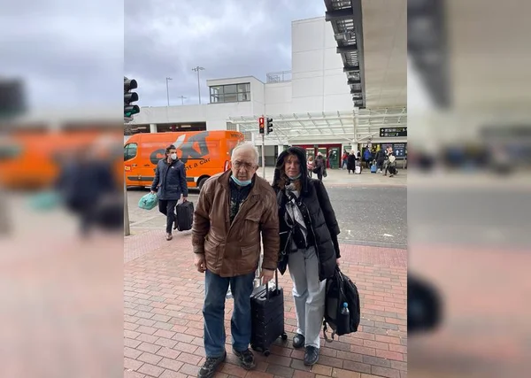 Casal foge da Ucrânia