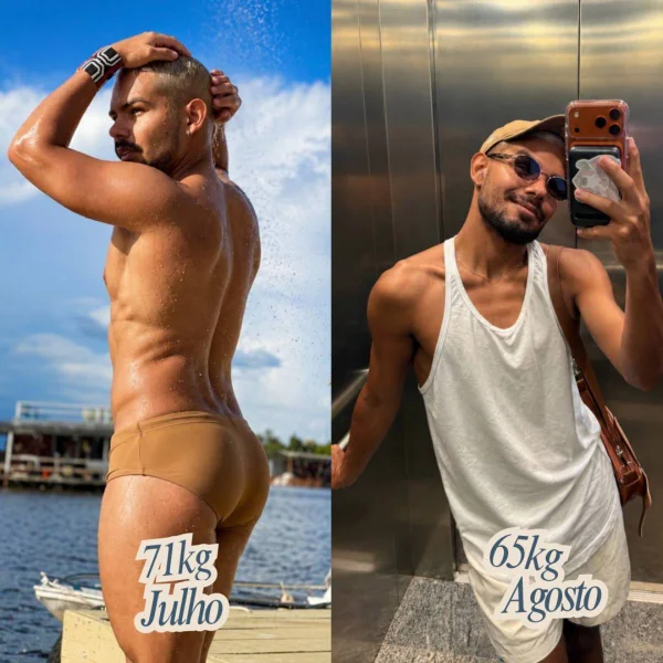 Ex-BBB Vyni mostra mudança após perder 15 kg; veja antes e depois - destaque galeria