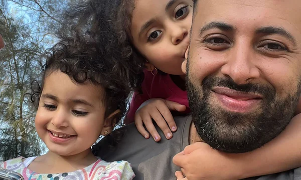 Hasan Rabee e sua família, palestino brasileiros