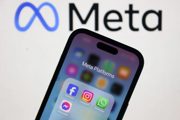 Imagem colorida de aplicativos da Meta - Metrópoles