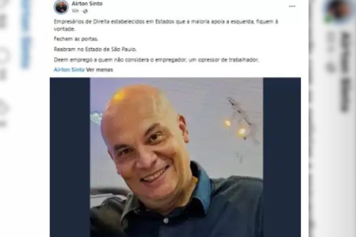 Secretário pede exoneração após posts sobre demissão de eleitores de Lula - imagem 2 Secretário pede exoneração após posts sobre demissão de eleitores de Lula - imagem 2