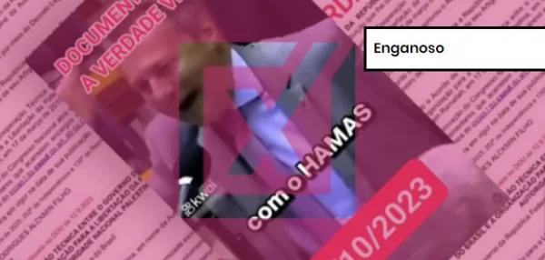 Post enganoso sobre Lula ter fechado acordo de cooperação com o Hamas. Termo foi firmado em nome da Autoridade Nacional Palestina