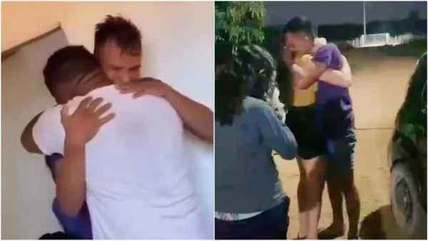 imagem colorida homem encontra familia apos sequestro ceara