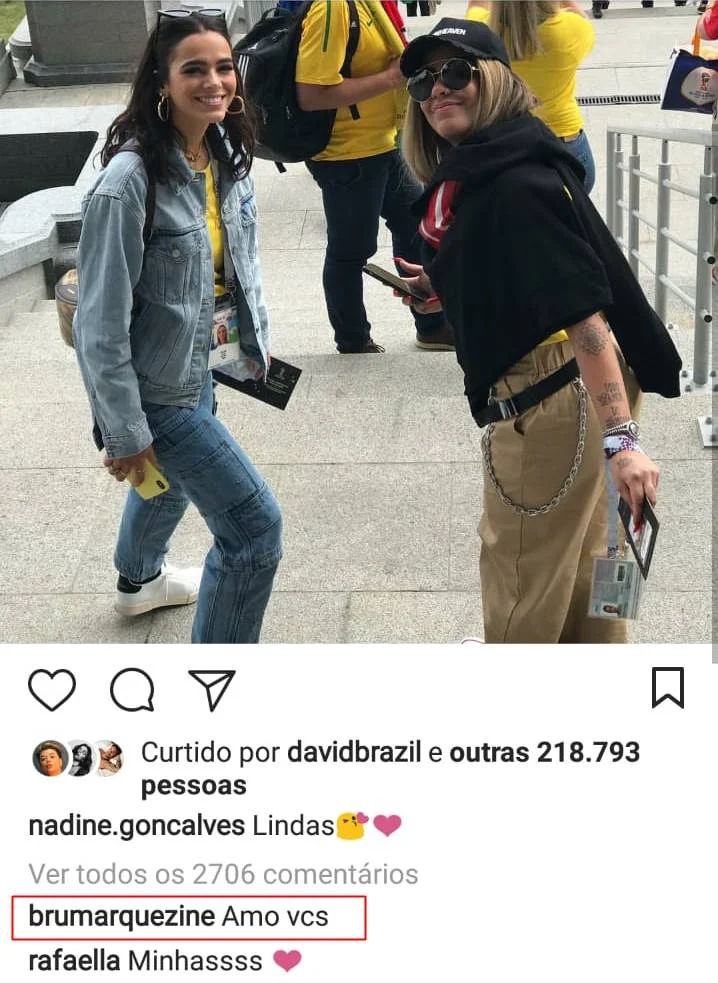 Bruna se declarou para a sogra e cunhada na foto. "Amo vocês", escreveu a atriz Bruna se declarou para a sogra e cunhada na foto. "Amo vocês", escreveu a atriz