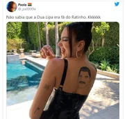 Dua Lipa tatuou o rosto do Ratinho? Entenda essa história maluca - imagem 2 Dua Lipa tatuou o rosto do Ratinho? Entenda essa história maluca - imagem 2