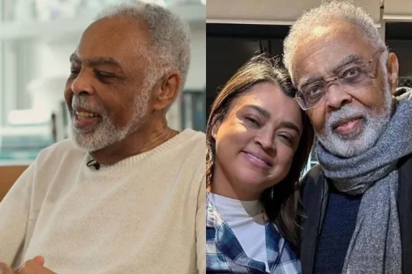 Montagem colorida de Gilberto Gil e Preta Gil - Metrópoles