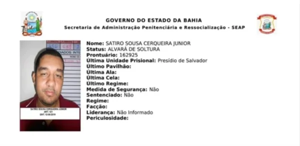 ficha de preso