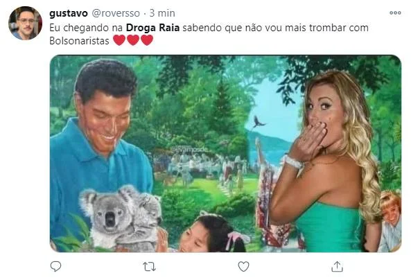 Droga Raia bloqueia anúncio em canal bolsonarista e vira assunto na web - imagem 1 Droga Raia bloqueia anúncio em canal bolsonarista e vira assunto na web - imagem 1