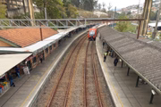 Trem da Linha 7-Rubi da CPTM, na região de Perus, na zona norte de São Paulo
