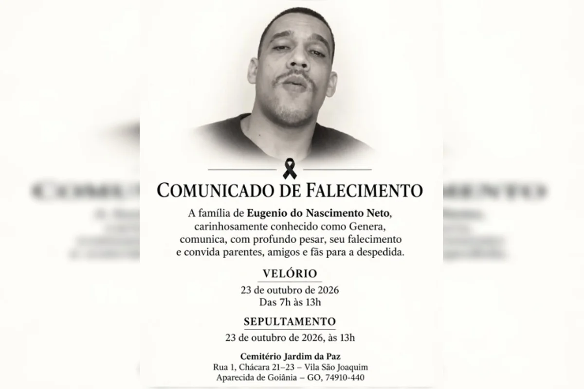 Cartaz sobre velório do rapper Cartaz sobre velório do rapper