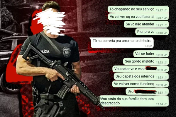 Prints mostram ameaças de policial a vítimas de agiotagem