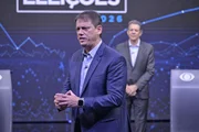 Tarcísio e Haddad em debate em São Paulo Tarcísio e Haddad em debate em São Paulo