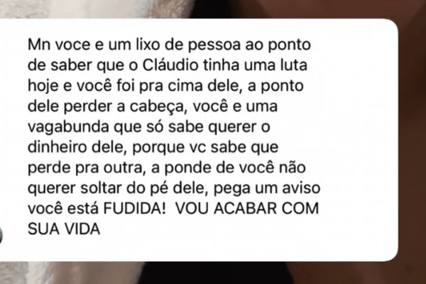 Esposa de ex-UFC desabafa sobre agressão: “Situação humilhante” - destaque galeria Esposa de ex-UFC desabafa sobre agressão: “Situação humilhante” - destaque galeria