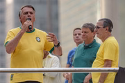 Jair Bolsonaro durante ato na Paulista