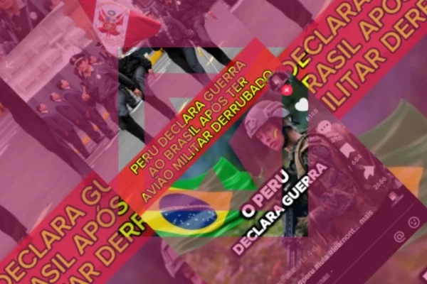 Print de vídeo que mente ao afirmar que o Peru declarou guerra ao Brasil. - Metrópoles