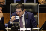 O presidente da Câmara, Hugo Motta