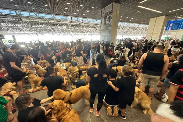 Protesto Aeroporto de Brasília Joca