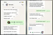 Mensagens trocadas entre um dos empresários investigados e Bernardo Bell Mensagens trocadas entre um dos empresários investigados e Bernardo Bell