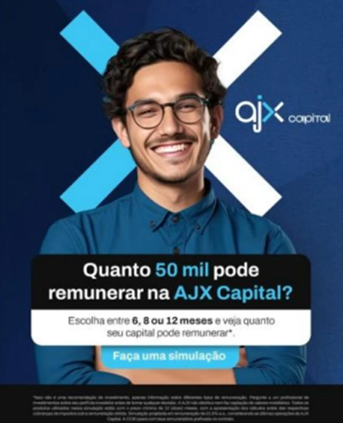 Mesmo após as denúncias, a AJX Capital seguiu fazendo publicidades sobre os investimentos Mesmo após as denúncias, a AJX Capital seguiu fazendo publicidades sobre os investimentos