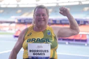 Elisabeth Gomes conquistou a prata no arremesso de peso Elisabeth Gomes conquistou a prata no arremesso de peso