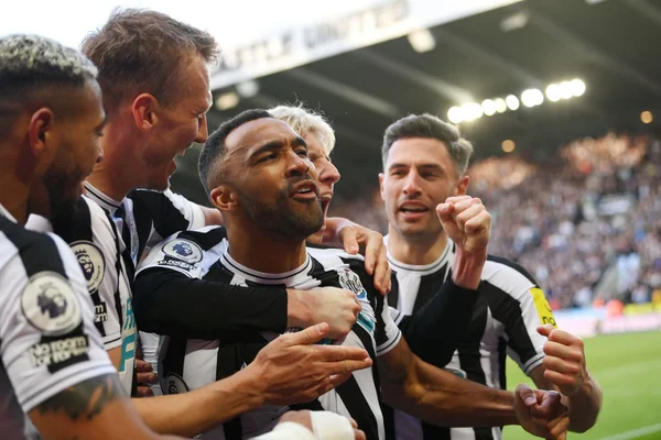 Jogadores do Newcastle comeorando