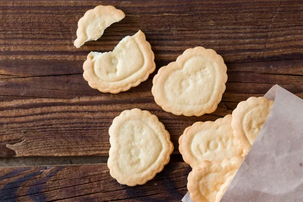 Biscoito em formato de coração