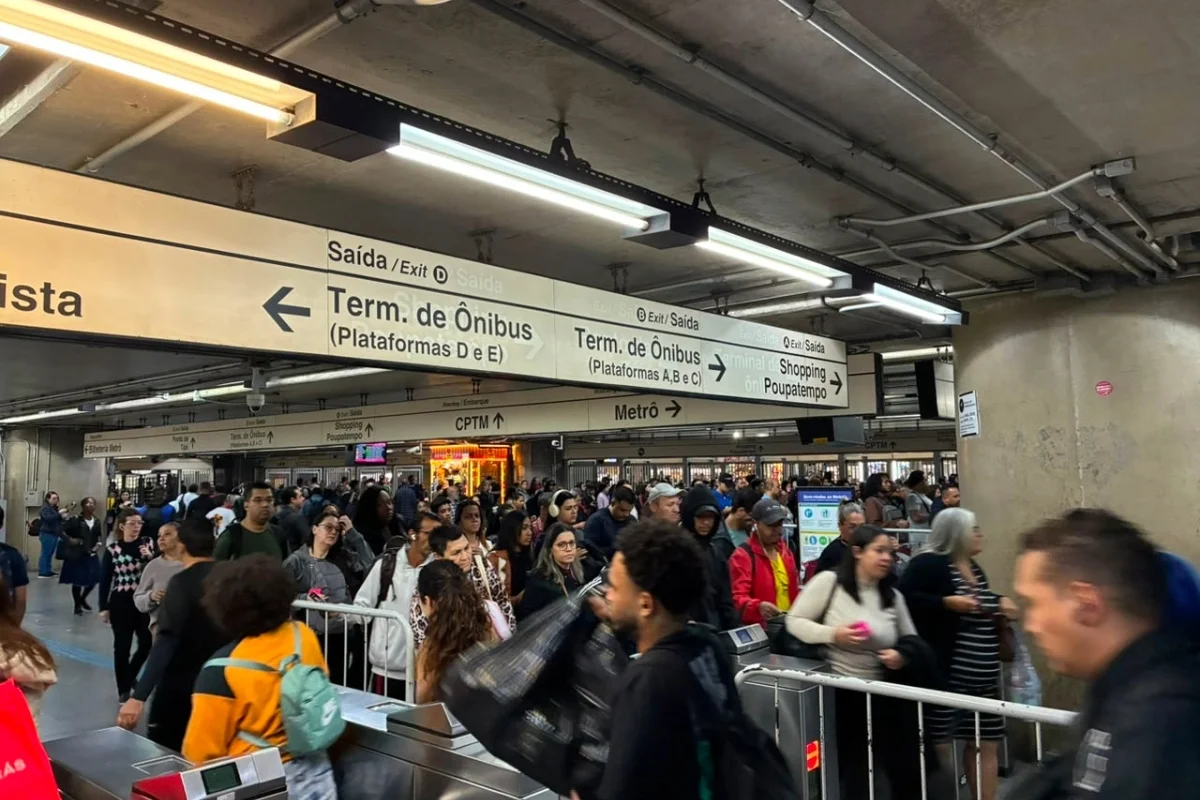Estação Itaquera da Linha 3-Vermelha do Metrô na manhã desta terça Estação Itaquera da Linha 3-Vermelha do Metrô na manhã desta terça