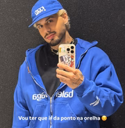 Zé Felipe usou os stories para contar que precisou levar pontos na orelha