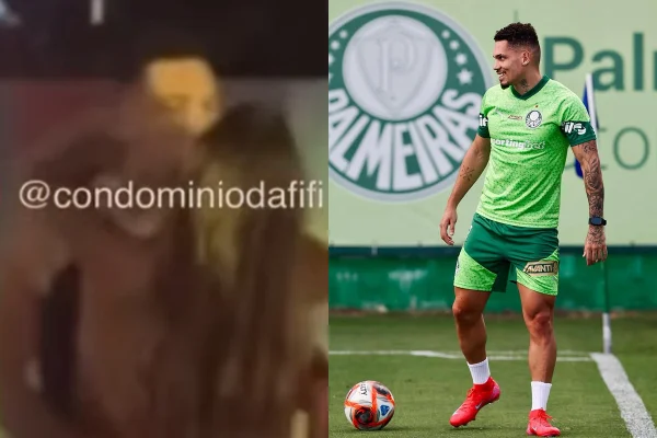 Foto colorida de Paulinho, do Palmeiras, no Carnaval - Metrópoles