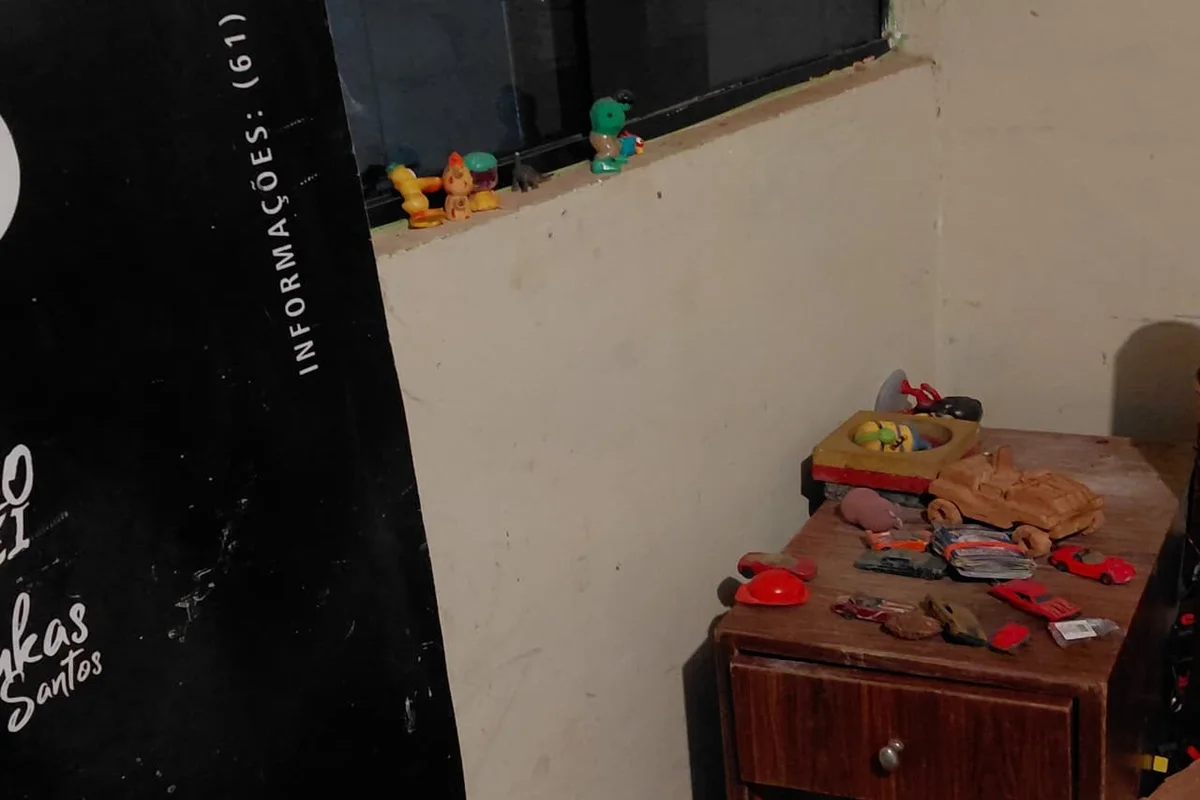 Brinquedos na casa do investigado Brinquedos na casa do investigado