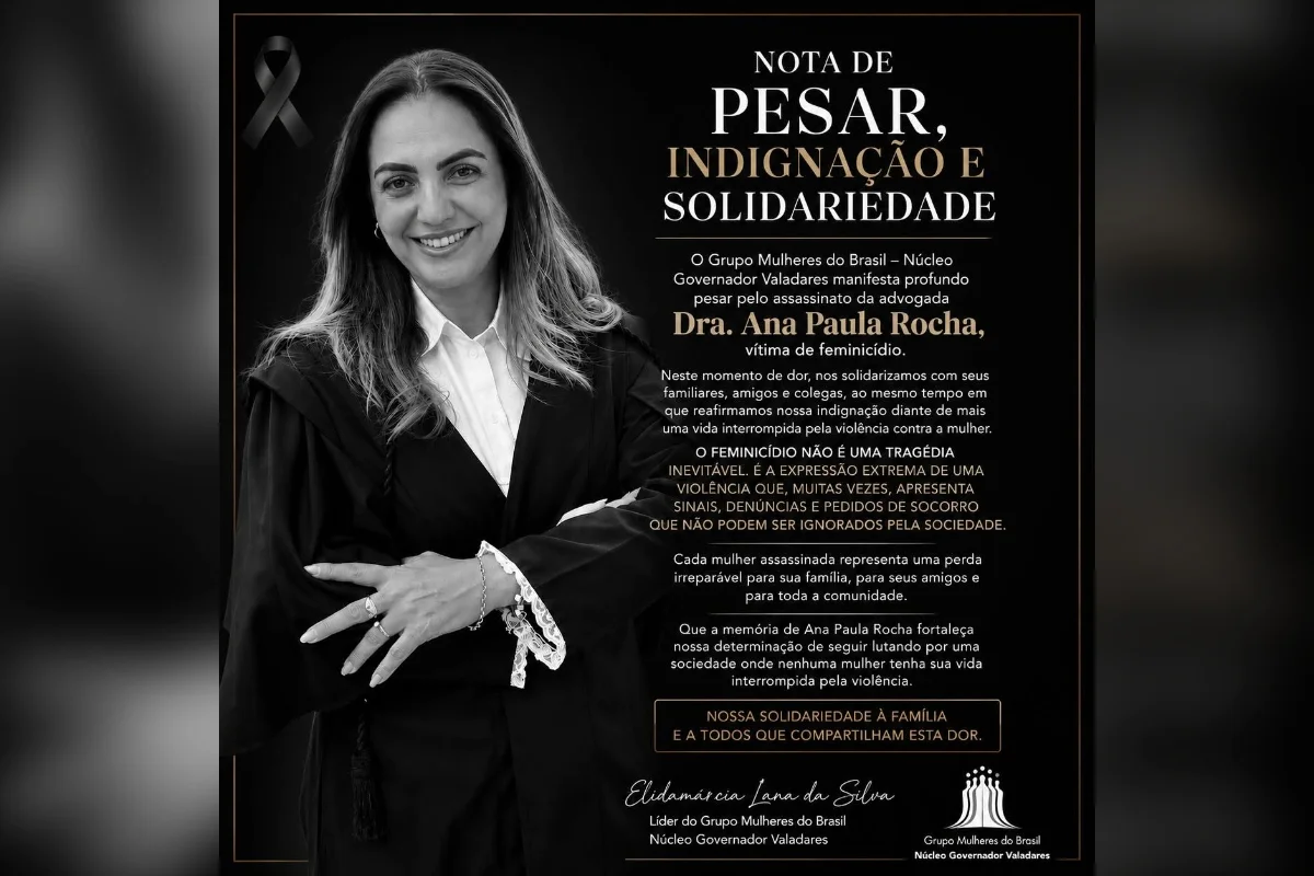 A morte de Ana Paula causou comoção em Governador Valadares A morte de Ana Paula causou comoção em Governador Valadares