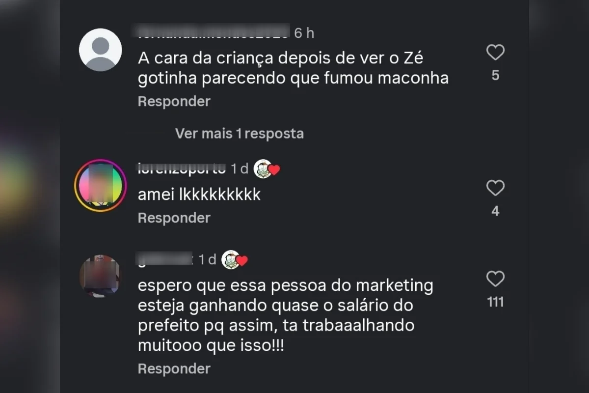 Comentários sobre o casal Zé Gotinha Comentários sobre o casal Zé Gotinha