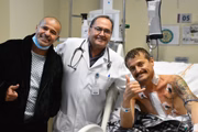 Brother and medical team
