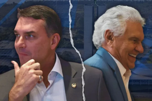 Flávio Bolsonaro e Ronaldo Caiado
