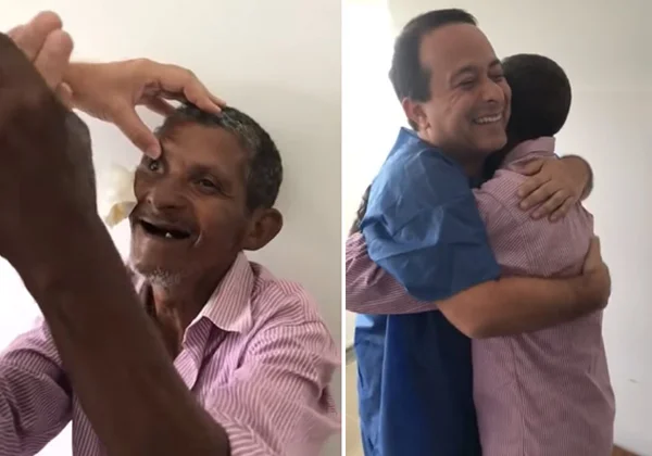Vídeo mostra alegria de idoso que voltou a enxergar após cirurgia