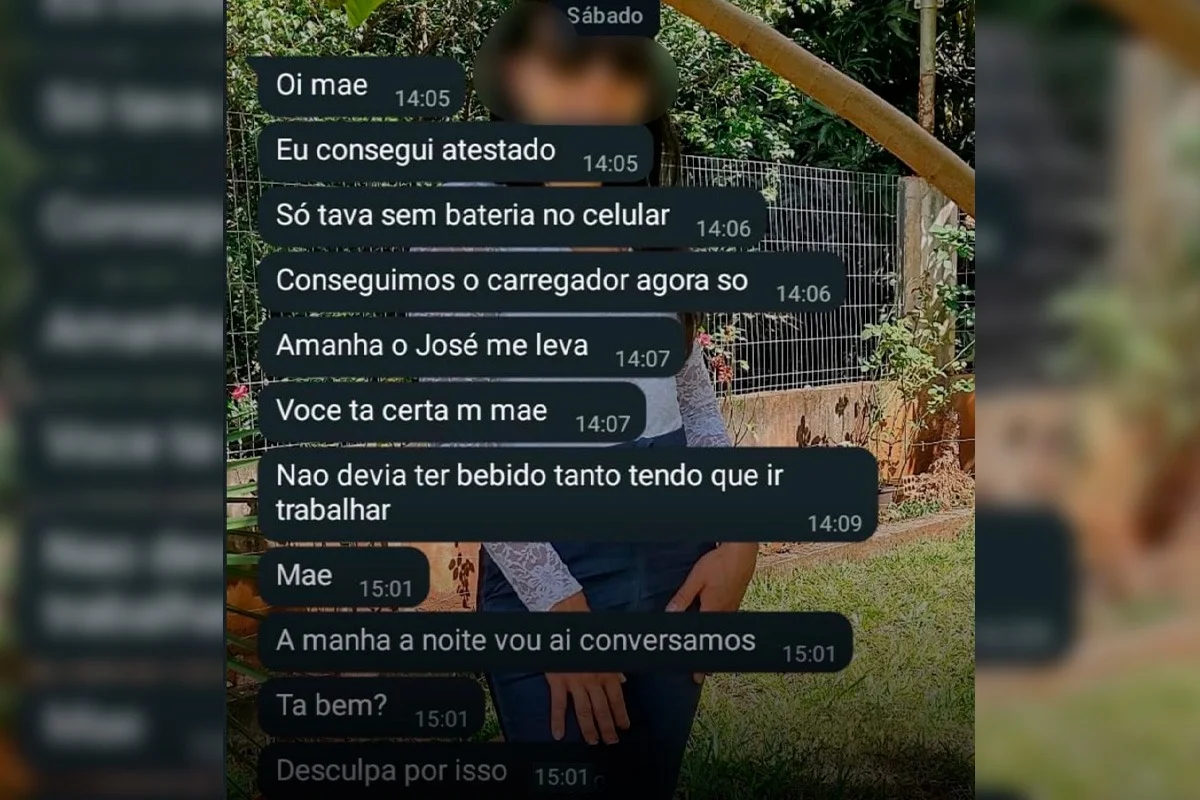 Após o celular carregar, suspeito mandou mensagens pelo celular da jovem Após o celular carregar, suspeito mandou mensagens pelo celular da jovem