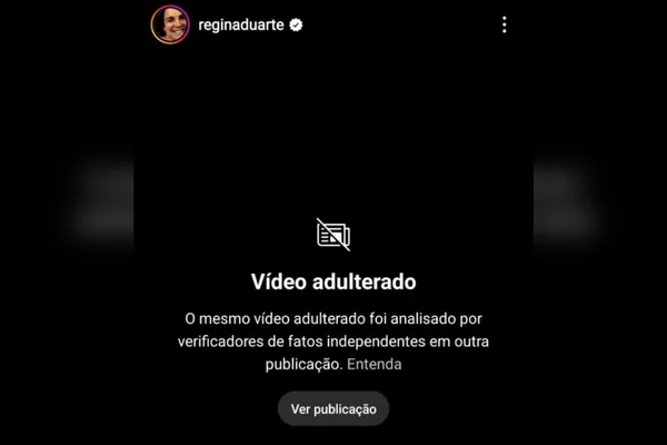 Regina Duarte compartilha fake news sobre Lula no Instagram
