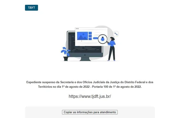 Print de site fora do ar