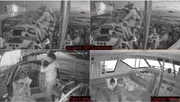 Captura de vídeo, retirada de uma transmissão ao vivo realizada em 2 de outubro de 2025 pela Flotilha Global Sumud, mostra soldados da marinha israelense (acima) embarcando no navio 'Oxygono'