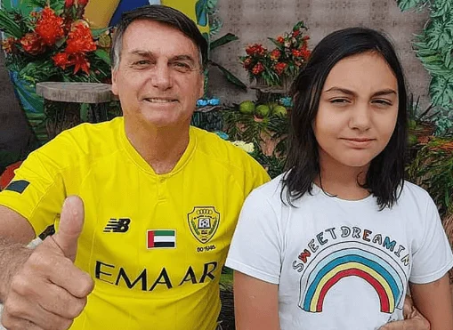Jair Bolsonaro e sua filha, Laura Bolsonaro