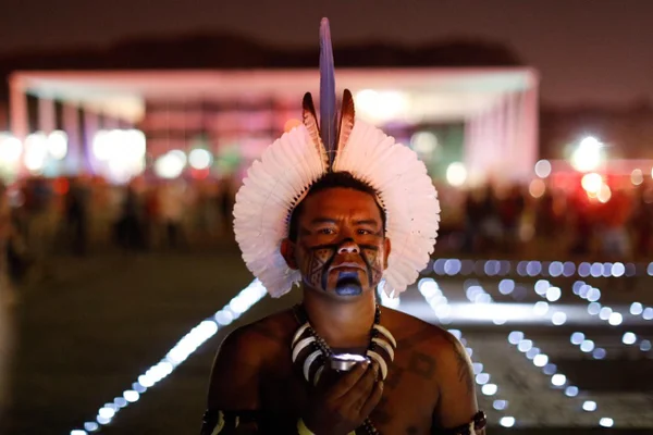 Durante quatro dias, o povo indígena fez bater o coração da Terra