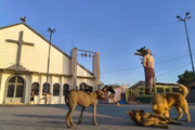 Fachada de igreja em Atalaia do Norte, no Amazonas