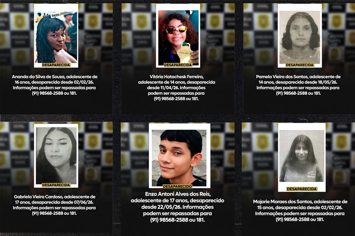 Polícia Civil procura 14 adolescentes desaparecidos no Pará em 2026 - imagem 1 Polícia Civil procura 14 adolescentes desaparecidos no Pará em 2026 - imagem 1